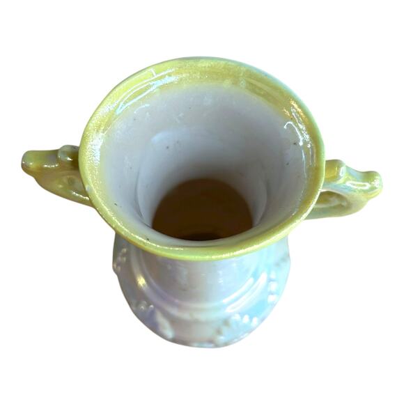 Vintage K’s Collection Iridescent Lusterware Ceramic Vase Double Handled Design - Picture 5 of 8